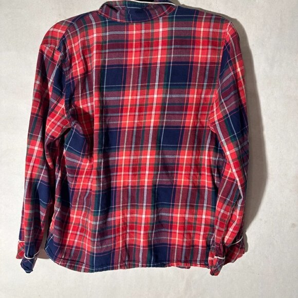 Victorias Secret VS Plaid Pajama Top Size Small Petite Red Christmas Tartan - Picture 4 of 5